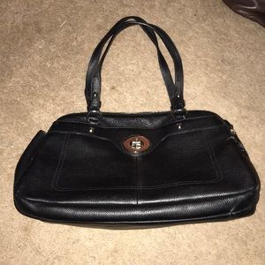 Pebble leather Coach satchel